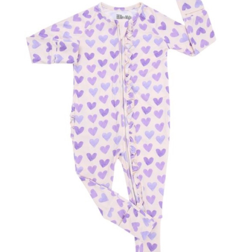 Elle and Mily Madalyn Ruffle Zip Romper
